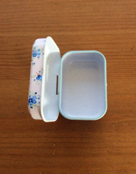 Mini Tin Pill Flower Case Purse Organizer
