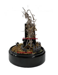 Miniature Halloween Scene Spooky Graveyard - 5" Cloche