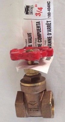 Mueller/B & K Threaded Gate Valve, 3/4" 150 WOG