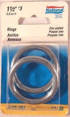 National Hardware 1-1/2" #3 Zinc Plated Rings N186-494 / V3155, Set of 2