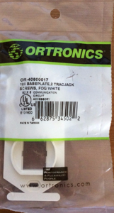 Ortronics OR-40800017 TRACKJACK 106 Baseplate, Two-Port, Fog White