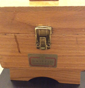 Griffin Shinemaster Wooden Shoe Shine Vintage Box