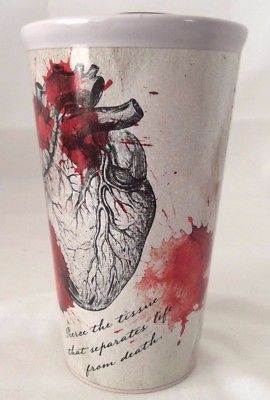 Penny Dreadful Ceramic Travel Mug 2017, Travel Mug - Heart, Horror Collectible