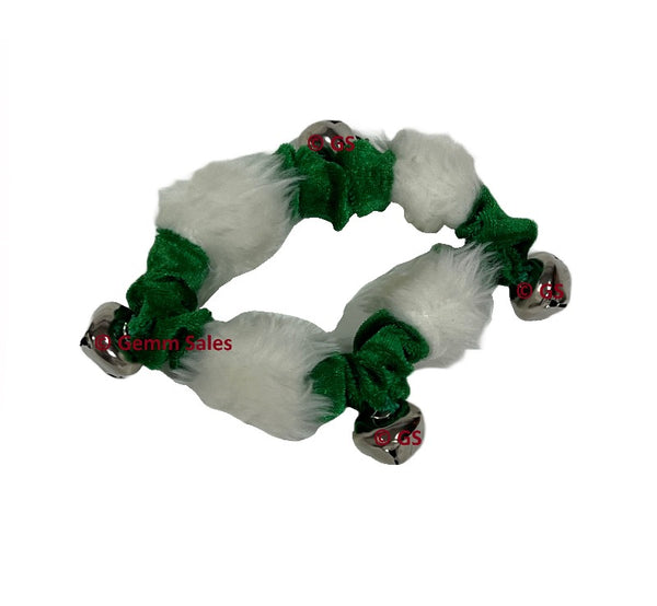 Petco Dog Velvet Collar Jingle Bells - Green Medium