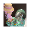 Precious Moments Easter Bunny Snowglobe Girl with Easter Basket 1997