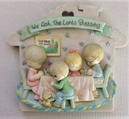 Precious Moments "We Ask The Lords Blessing" Wall Plaque