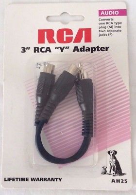 RCA 3" RCA "Y" Adapter, Audio AH25