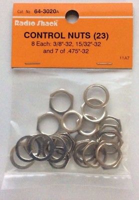 RadioShack Control Nuts, No. 64-3020A, Set of 23 Nuts