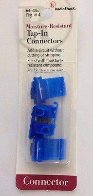 RadioShack Moisture Resistant Tap-In Connectors 64-3067, Set of 4