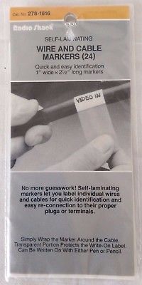 RadioShack Wire & Cable Markers, No. 278-1616, Set of 24