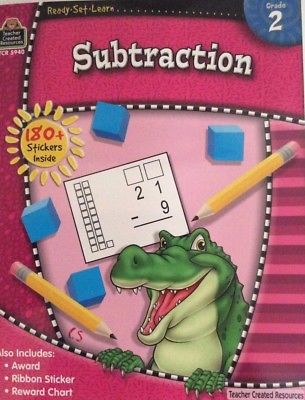 Ready, Set, Learn.... Subtraction Grade 2, Plus 180+ Stickers Inside