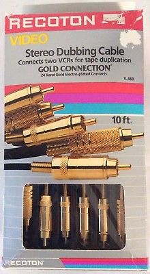 Recoton Stereo Dubbing Cable, 10 Ft Video Cable