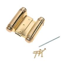 Stanley 3" Double Acting Spring Hinge No. 46-3040, Bright Brass Plated Steel