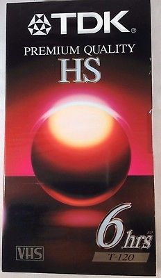 TDK VHS Premium Quality HS, 6 Hrs. T-120