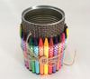 Tin Can Pencil Holder Back to School Desk Organizer Handmade