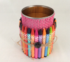 Tin Can Pencil Holder Back to School Desk Organizer Handmade