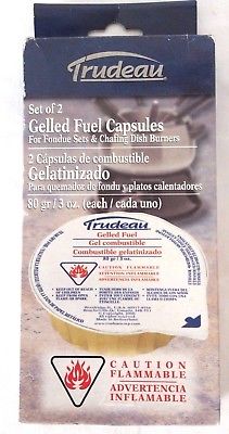 Trudeau Gelled Fuel Capsules For Fondue Sets, Set of 2