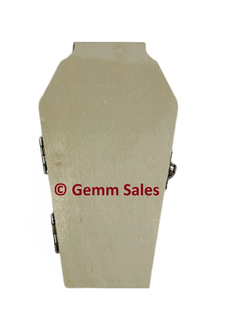 Mini Coffin Dracula Hinged Unfinished Wood