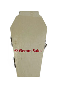 Mini Coffin Dracula Hinged Unfinished Wood