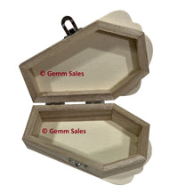 Mini Coffin Hinged Unfinished Wood