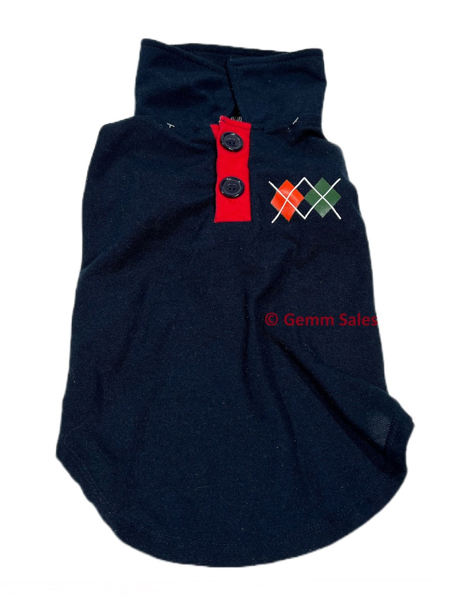 Wag n Woof Dog Polo Shirt - Navy Blue