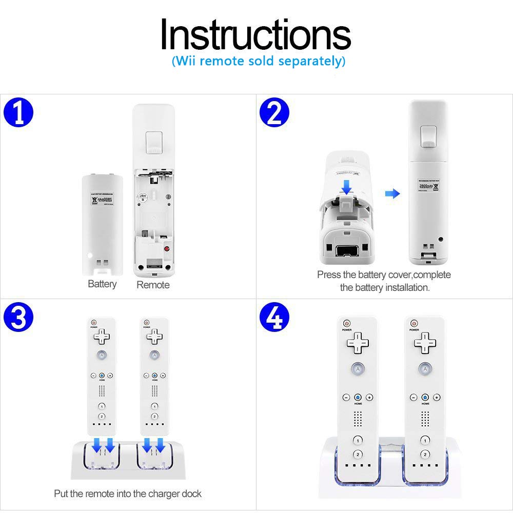 Wii Controller Charging Station - White