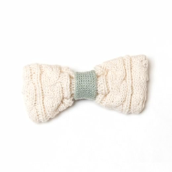 Wit & Delight Cable Knit Collar Slide, Pet Cable Knit Collar Bow