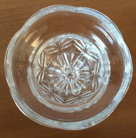 Royal Limited Crystal Tulip Scalloped Edge Candle Holder  - Vintage 1990's