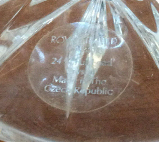 Royal Limited Crystal Tulip Scalloped Edge Candle Holder  - Vintage 1990's