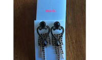 Avon Mark Noir Essence Earrings NIB