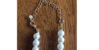 Avon Peacock Pearlesque Long Necklace