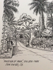 Gil McCue Signed "Museum Of Man" Balboa Park Lithograph