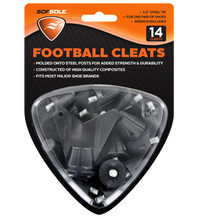 Sof Sole Football Cleats - 1/2" Black - 14 Cleats Pack