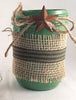 Mason Jar Flower Vase, Wide Mouth Mason Jar, Rustic Decor, Country Jar Vase, Primitive Metal Star