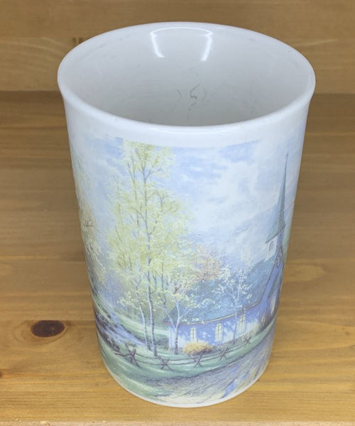 Vintage Thomas Kinkade 2001 - The Aspen Chapel - Pencil Holder