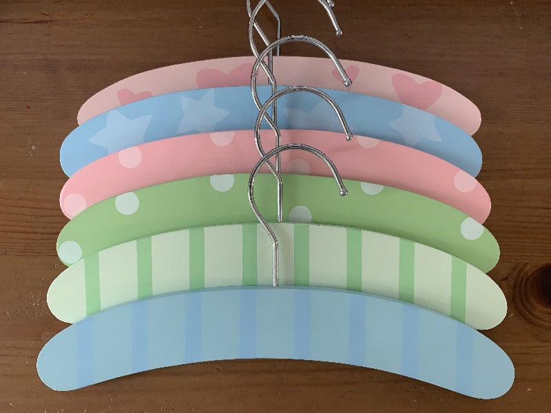 Wood Baby Hangers 6 PK - Pastels