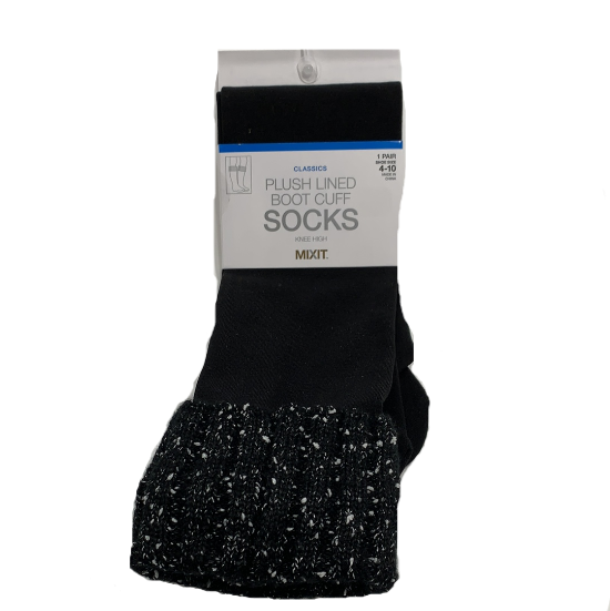 Fleece Lined Boot Cuff Socks - Knee High