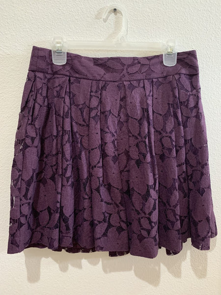 Ann Taylor Loft Lace Pleated Skirt