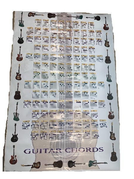 Guitar Chords Chart / Poster - Instructional