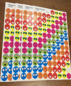 Happy Face Stickers - 4 Sheets