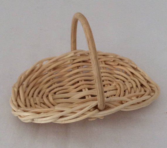 Miniature Flower Basket, Miniatures Craft Supply - 3 Inches