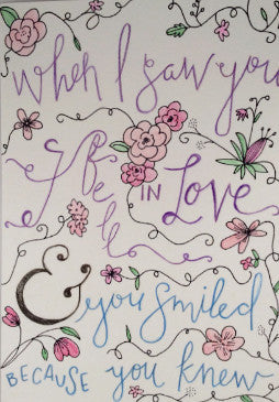 Inspirational Quote "When I Saw You", Hand Painted by Casai Prints