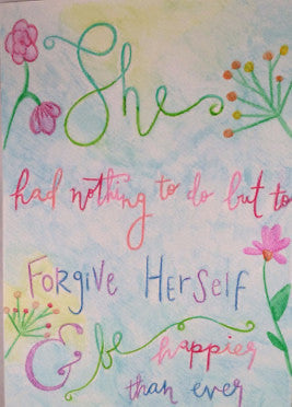 Inspirational Quote "She Had Nothing", Hand Painted by Casai Prints